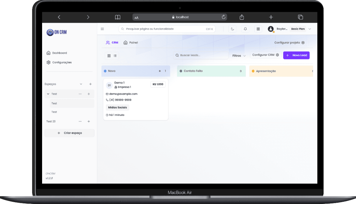 Dashboard CRM